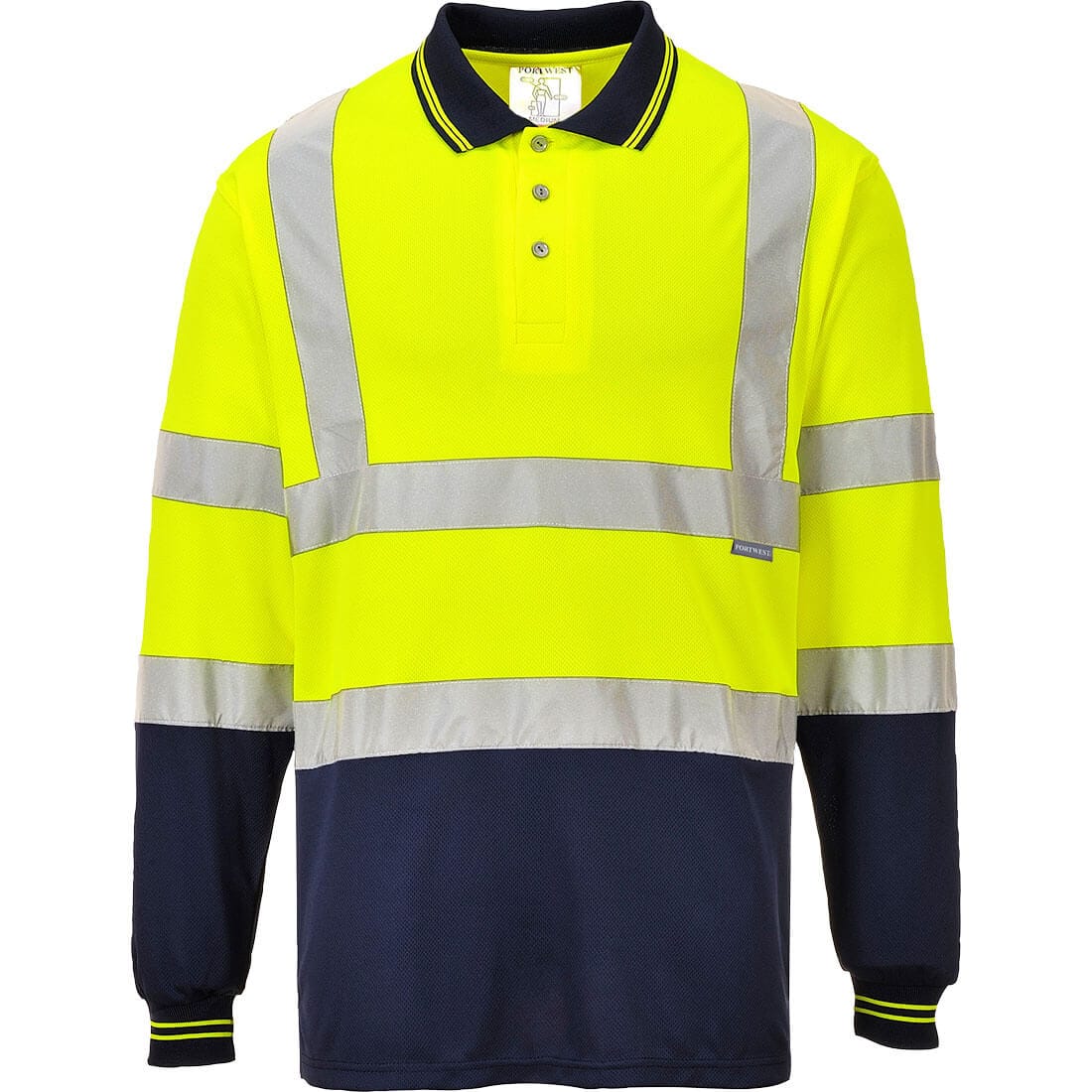 Portwest S279 Class 2 Hi-Vis Contrast Polo Shirt L/S