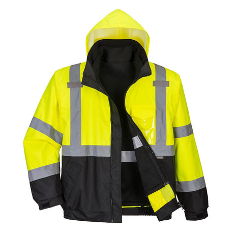 Portwest S365 Class 3 Hi-Vis 3-in-1 Contrast Premium Bomber Jacket