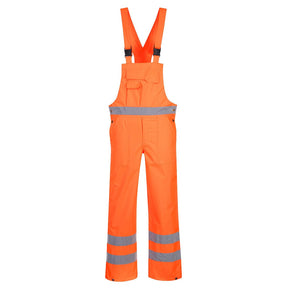 Portwest S388 Class 2 Waterproof Hi-Vis Breathable Rain Bib and Brace