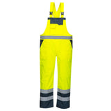 Portwest S488 Class 2 Waterproof Hi-Vis Breathable Contrast Rain Bib and Brace
