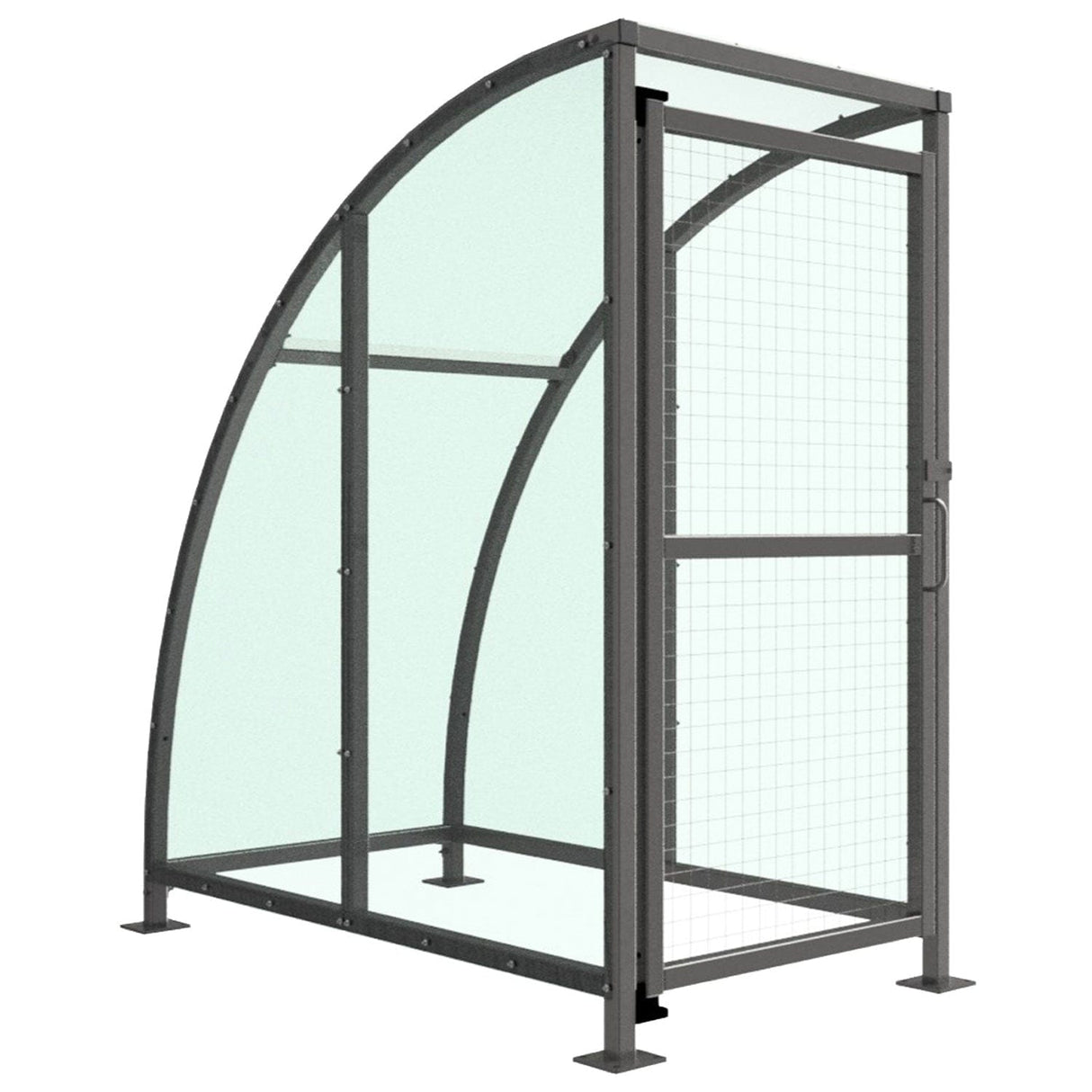 SC1-stratford-cycle-shelter-clear-PETG-roof-cladding-secure-mesh-doors-autopa-galvanised-steel-lockable-bike-stand-outdoor-freestanding-parking-bicycle-secure-standalone-secure-bolt-down-robust-weather-resistant-weatherproof-steel-canopy