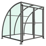 SC1-stratford-cycle-shelter-clear-PETG-roof-cladding-secure-mesh-doors-autopa-galvanised-steel-lockable-bike-stand-outdoor-freestanding-parking-bicycle-secure-standalone-secure-bolt-down-robust-weather-resistant-weatherproof-steel-canopy