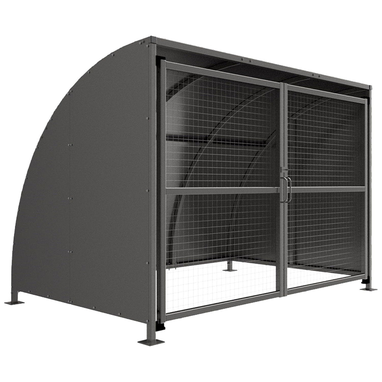 SC1-stratford-cycle-shelter-galvanised-steel-roof-cladding-secure-mesh-doors-autopa-galvanised-steel-lockable-bike-stand-outdoor-freestanding-parking-bicycle-secure-standalone-secure-bolt-down-robust-weather-resistant-weatherproof-steel-canopy