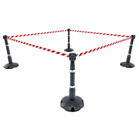 Retractable-barrier-cone-kit-Skipper-TM-traffic-safety-cone-retractable-tape-barrier-high-visibility-events-reflective-belt-portable-temporary-heavy-duty-prismatic-pvc-orange-warehouse-road-37m-black-yellow
