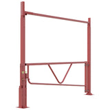 single-height-restrictor-with-swing-gate-overhead-galvanised-powder-coated-custom-colour-low-clearance-vehicle-gates-access-control-toll-booths-car-parks-enforcement-HGV-warning-industrial-commercial-sites-warehouses-theme-parks-residential-shopping-centres-stadium-parking