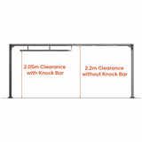 single-swing-height-restrictor-with-swing-gate-overhead-galvanised-powder-coated-custom-colour-low-clearance-vehicle-gates-access-control-toll-booths-car-parks-enforcement-HGV-warning-industrial-commercial-sites-warehouses-theme-parks-residential-shopping-centres-stadium-parking