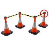 Skipper TM barrier dummy unit reciever retractable safety cone traffic queue indoor outdoor crowd control belt barricade warehouse events high visibility security 