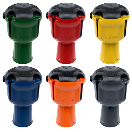 Skipper TM barrier dummy unit reciever retractable safety cone traffic queue indoor outdoor crowd control belt barricade warehouse events high visibility security 