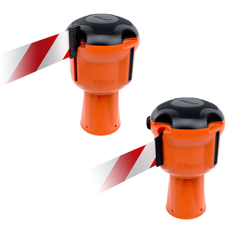 Skipper TM barrier dummy unit reciever retractable safety cone traffic queue indoor outdoor crowd control belt barricade warehouse events high visibility security 