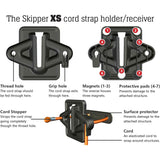 Skipper-TM-magnetic-cord-strap-holder-receiver-attachment-retractable-safety-barrier-warehouse-easy-installation-magnet-reusable-outdoor-indoor-tape-belt-warning-hazard-events