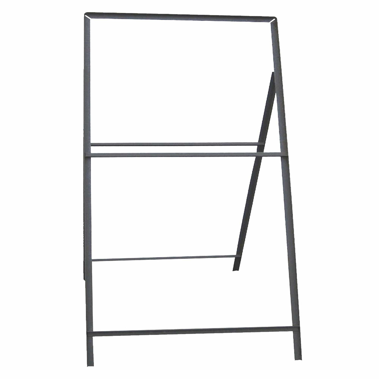 Stanchion-sign-frames,-1-metre-long-leg-outdoor-metal-display-stands,-portable-A-frame-holders,-posts,-double-sided-weather-resistant-heavy-duty-signage-solutions-for-large-format.