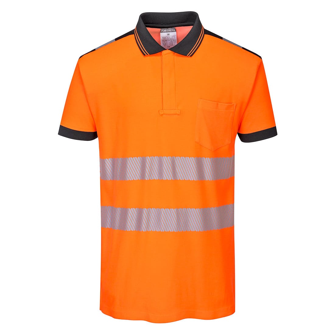 Portwest T180 Class 2 PW3 Hi-Vis Cotton Comfort Polo Shirt S/S