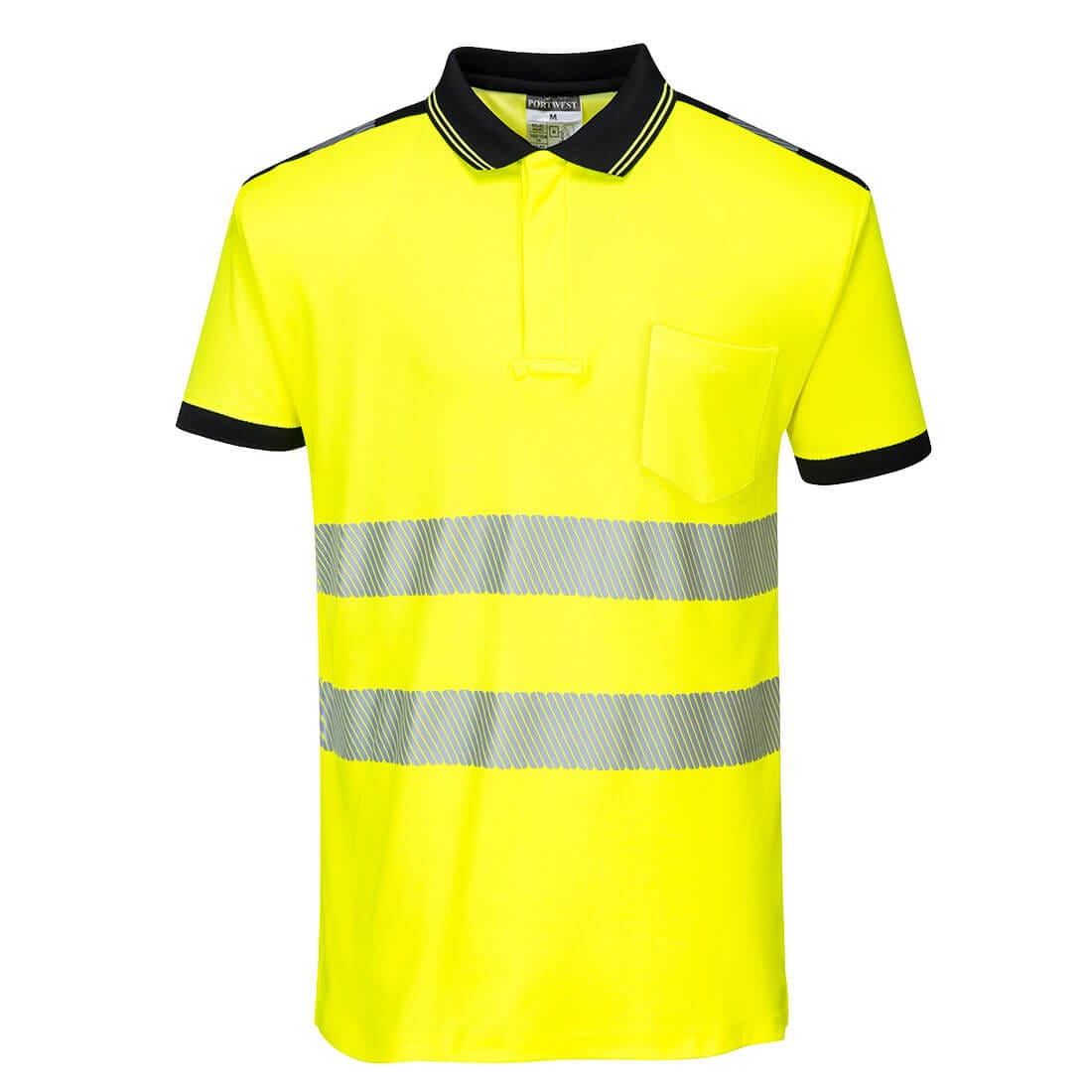 Portwest T180 Class 2 PW3 Hi-Vis Cotton Comfort Polo Shirt S/S