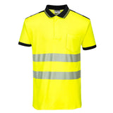 Portwest T180 Class 2 PW3 Hi-Vis Cotton Comfort Polo Shirt S/S