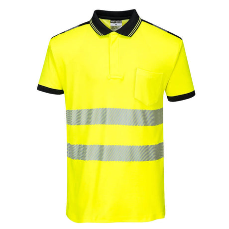 Portwest T180 Class 2 PW3 Hi-Vis Cotton Comfort Polo Shirt S/S