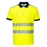 Portwest T180 Class 2 PW3 Hi-Vis Cotton Comfort Polo Shirt S/S