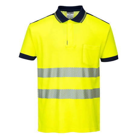 Portwest T180 Class 2 PW3 Hi-Vis Cotton Comfort Polo Shirt S/S