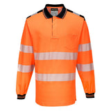 Portwest T184 Class 3 PW3 Hi-Vis Cotton Comfort Polo Shirt L/S