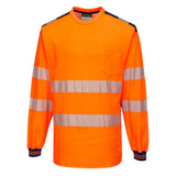 Portwest T185 Class 3 PW3 Hi-Vis Cotton Comfort T-Shirt L/S