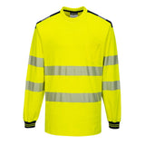 Portwest T185 Class 3 PW3 Hi-Vis Cotton Comfort T-Shirt L/S