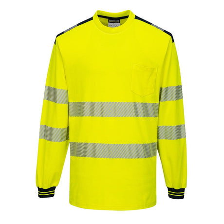 Portwest T185 Class 3 PW3 Hi-Vis Cotton Comfort T-Shirt L/S