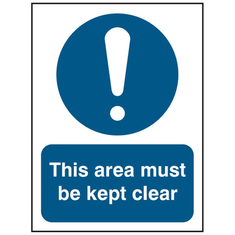 this-area-must-be-kept-clear-sign-safety-extinguisher-signage-fire-evacuation-escape-hazard-identify-locate-instruct-alarm-prevention-regulations-compliance-gear-self-adhesive-rigid-PVC-foam-high-impact-polystyrene-photoluminescent-polycarbonate