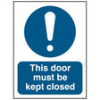 this-door-must-be-kept-closed-sign-safety-extinguisher-signage-fire-evacuation-escape-hazard-identify-locate-instruct-alarm-prevention-regulations-compliance-gear-self-adhesive-rigid-PVC-foam-high-impact-polystyrene-photoluminescent-polycarbonate