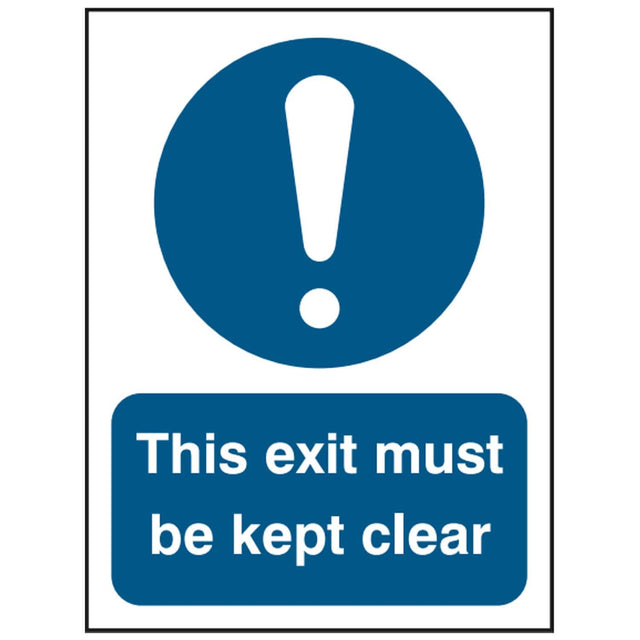 this-exit-must-be-kept-clear-door-sign-safety-extinguisher-signage-fire-evacuation-escape-hazard-identify-locate-instruct-alarm-prevention-regulations-compliance-gear-self-adhesive-rigid-PVC-foam-high-impact-polystyrene-photoluminescent-polycarbonate