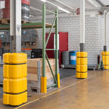 traffic-line-column-pillar-racking-protector-plastic-for-uprights-adjustable-durable-yellow-polyethylene-heavy-duty-warehouse-rack-impact-protection-industrial-commercial-depots-distribution-floor-damage-TUV-approved-velcro-straps-yellow-reusable