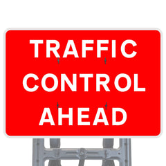 Traffic Control Ahead Quick Fit Sign Face Diagram