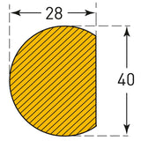 Surface Impact Protection Foam - Semi-Circular