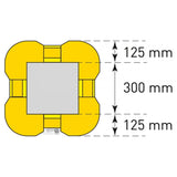 traffic-line-column-pillar-racking-protector-plastic-for-uprights-adjustable-durable-yellow-polyethylene-heavy-duty-warehouse-rack-impact-protection-industrial-commercial-depots-distribution-floor-damage-TUV-approved-velcro-straps-yellow-reusable