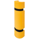 traffic-line-pallet-racking-protector-plastic-for-uprights-durable-guards-yellow-polyethylene-heavy-duty-warehouse-rack-pallet-end-impact-protection-industrial-commercial-depots-distribution-floor-damage-TUV-approved-velcro-straps-yellow-reusable