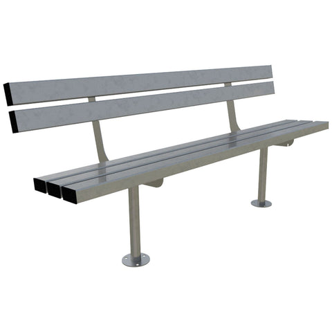 Triton Durable Steel Bench with Backrest 1.8m