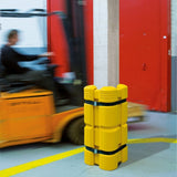 traffic-line-column-pillar-racking-protector-plastic-for-uprights-adjustable-durable-yellow-polyethylene-heavy-duty-warehouse-rack-impact-protection-industrial-commercial-depots-distribution-floor-damage-TUV-approved-velcro-straps-yellow-reusable