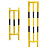 traffic-line-vertial-pipe-protectors-wall-ground-external-factories-warehouses-public-buildings-office-blocks-industrial-commercial-hot-dip-galvanised-steel-power-coated-yellow-black-bolt-down-high-visibility-durable-weather-resistant-impact-resistant-heavy-duty-vehicle-damage-safety-protection