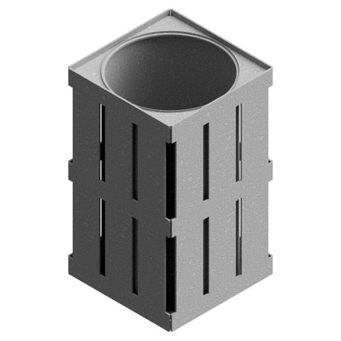 Triton Litter Bin with galvanised steel liner for public spaces.