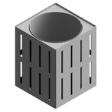 Galvanised mild steel Triton Litter Bin with secure bolted base.