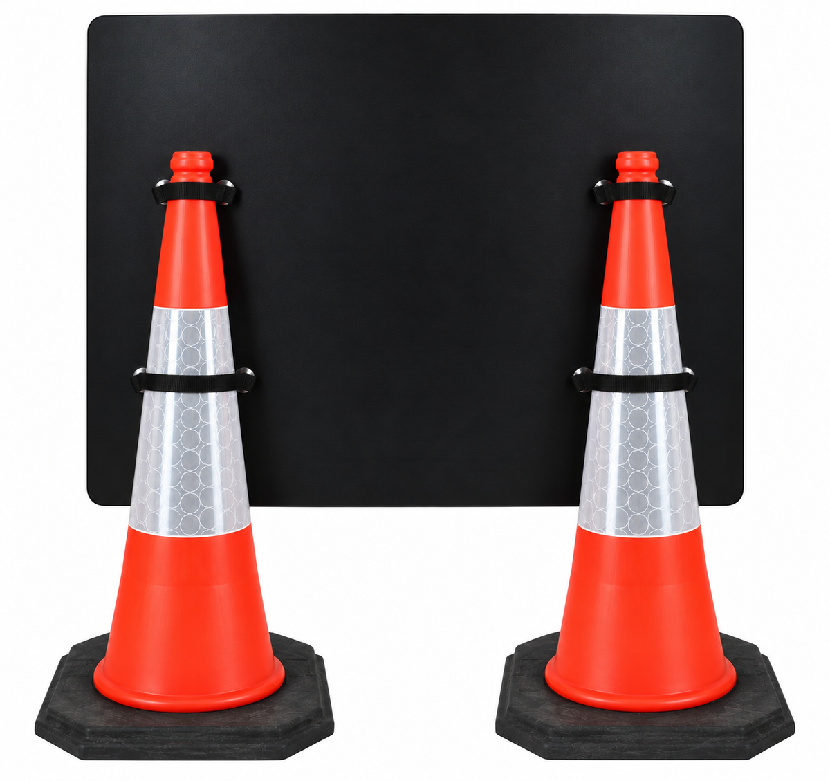Diversion Left 1050 x 750mm Cone Sign (Double Cone) 2702