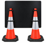 Diversion Left 1050 x 750mm Cone Sign (Double Cone) 2702