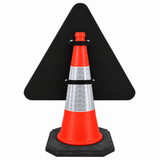 Uneven Road 750mm Triangle Cone Sign (Single Cone) 556