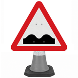 Uneven Road 750mm Triangle Cone Sign (Single Cone) 556