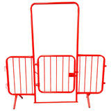 walkthrough-red-metal-pedestrian-barrier-fixed-leg-temporary-crowd-control-galvanised-steel-fence-interlocking-portable-heavy-duty-event-safety-construction-public-spaces-festival-durable-queue-perimeter-security-outdoor-indoor-weather-resistant