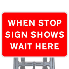 When Stop Sign Shows Wait Here Quick Fit Sign Face Diagram