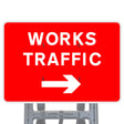 Works Traffic Arrow Right Quick Fit Sign Face Diagram