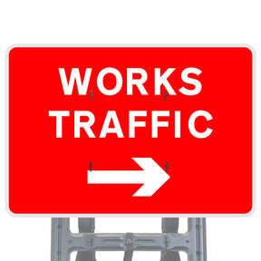 Works Traffic Arrow Right Quick Fit Sign Face Diagram