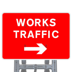 Works Traffic Arrow Right Quick Fit Sign Face Diagram