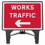 Works Traffic Left 1050x750mm Q-Sign