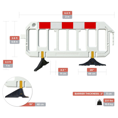 White Chapter 8 Gate Barrier | Road Barriers