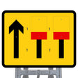 Three lane wicket sign